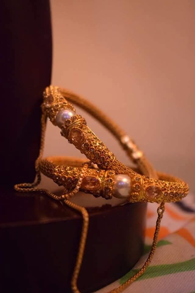 Regal Stones Gold-Plated Bangles